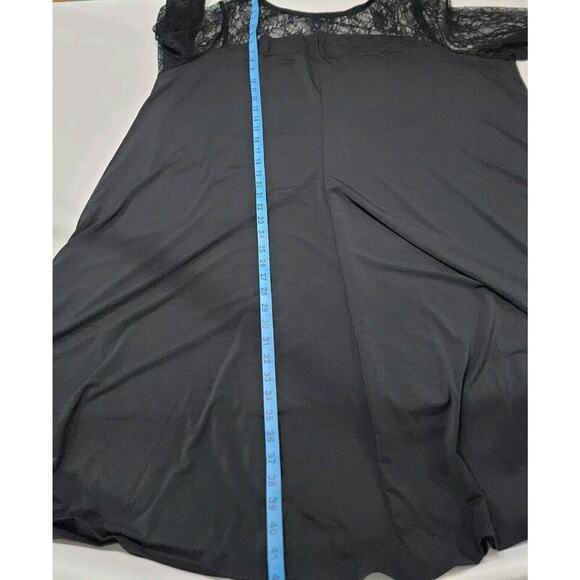 Roamans Black Dress Lace Womens 2X Shift Midi Flowy Whimsygoth Goth Formal Y2K - Picture 13 of 14